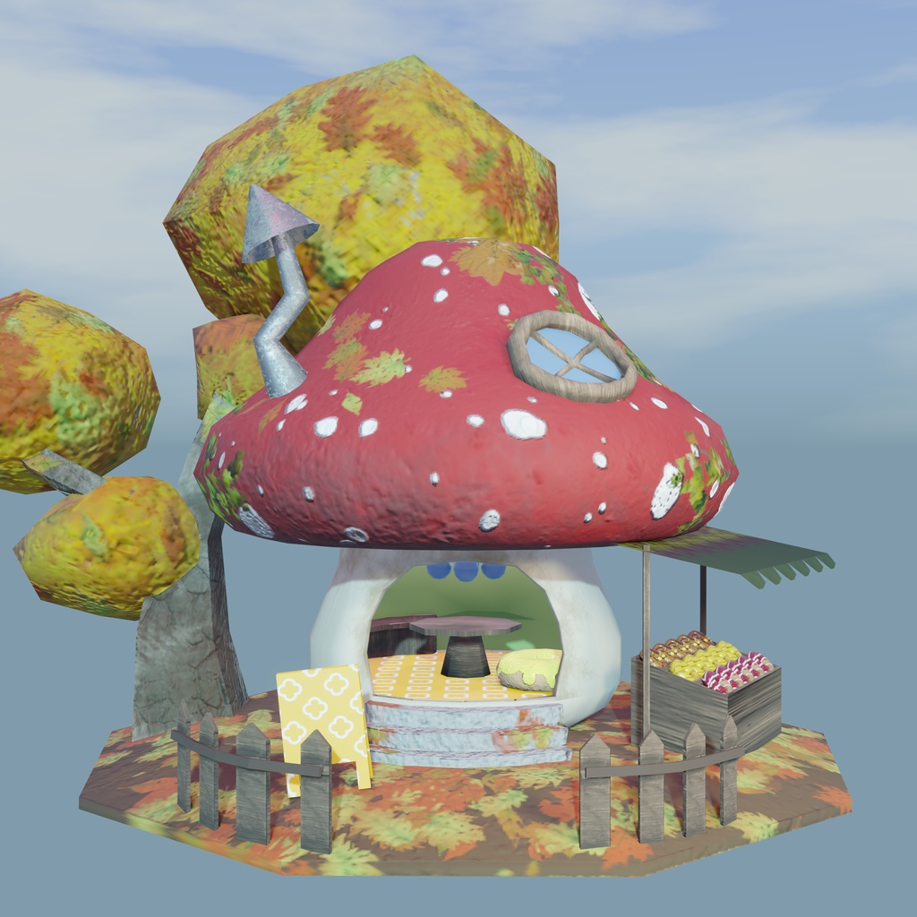 【VRC】きのこの形のドーナツ屋さん【Unity】