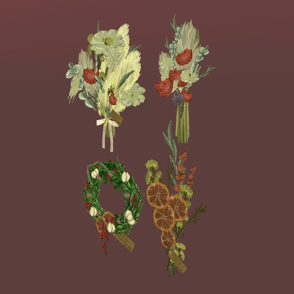 【VRChat】むこうみず商店の秋色スワッグ+クリスマスリース【Unity】