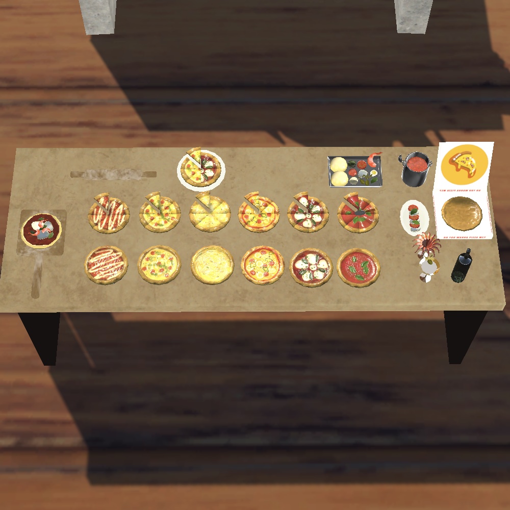 【VRChat】なりきりピザ屋さんセット【Unity】