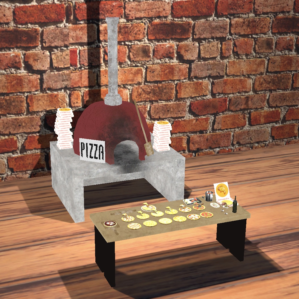 【VRChat】なりきりピザ屋さんセット【Unity】