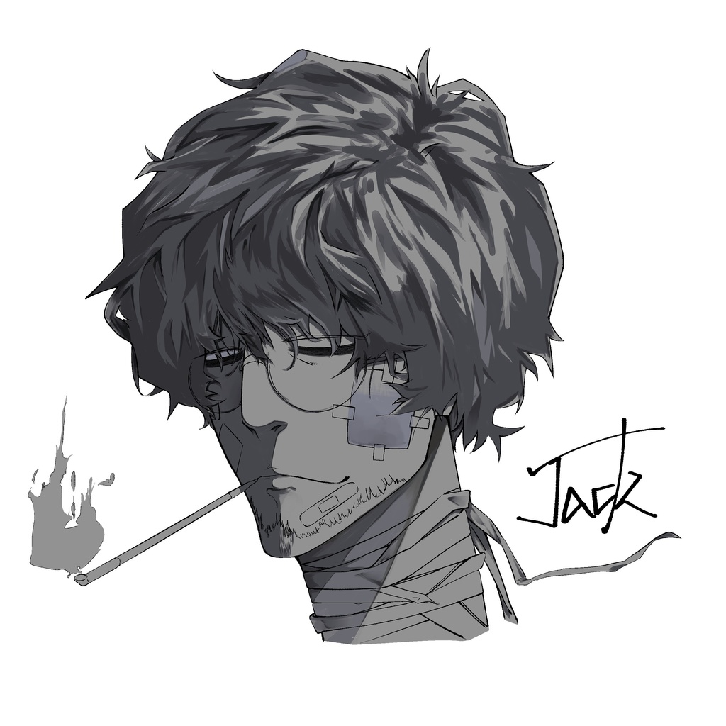 【オリキャラ】jack先生 顔アップ 【エコバック】