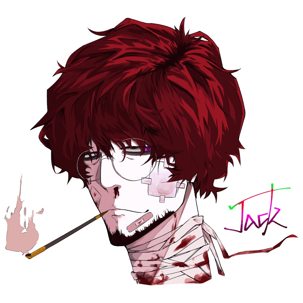 【オリキャラ】jack先生 顔アップ 【エコバック】