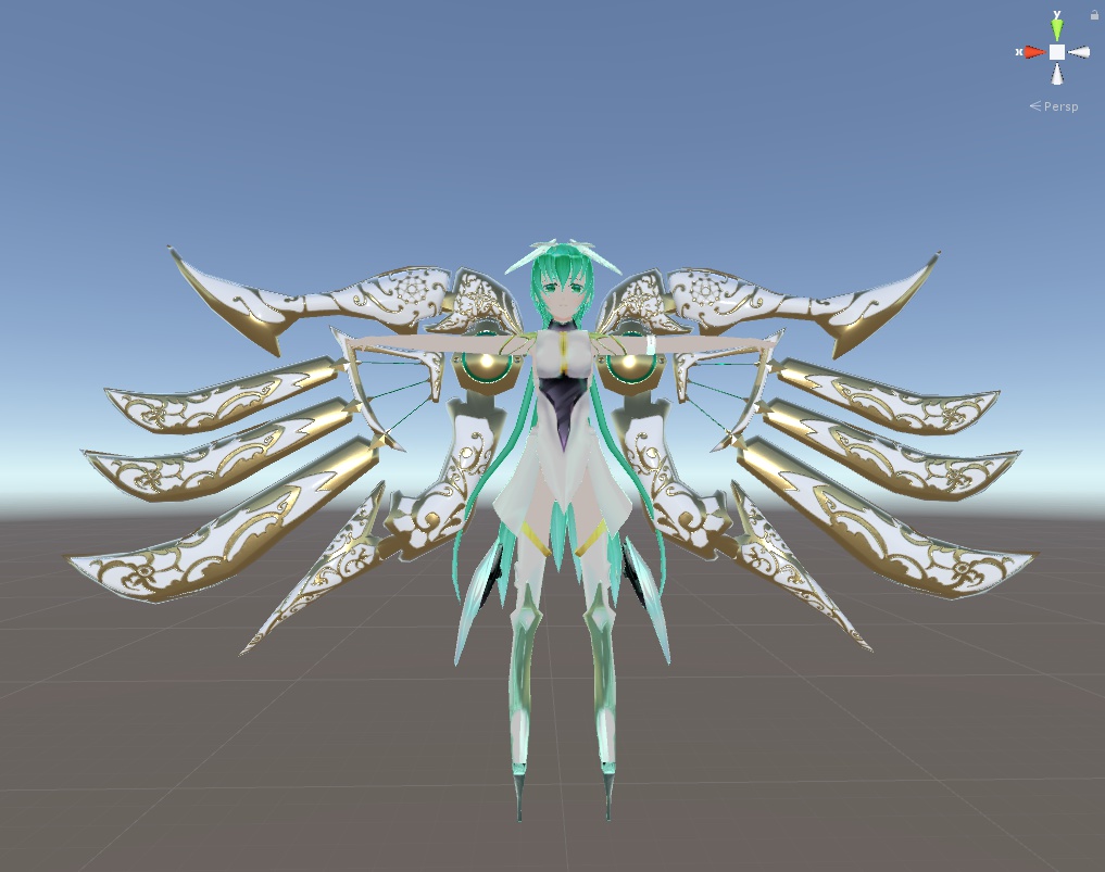 VRC用アクセサリー3Dモデル「機械翼」