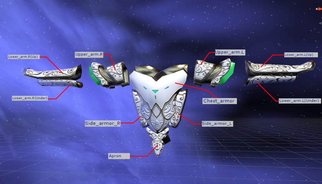 VRChat用3Dアクセサリー「ノブリスアーマー」