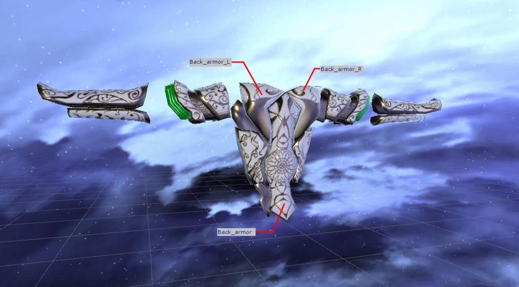 VRChat用3Dアクセサリー「ノブリスアーマー」