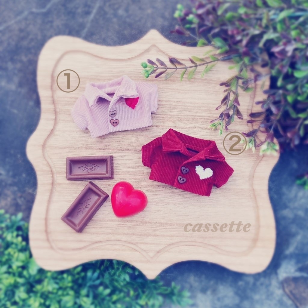 ハート刺繍のバレンタインジャケット