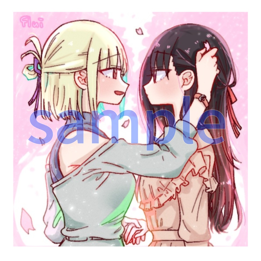 錦木千束 ＆ 井ノ上たきな Spring スクエア缶バッジ