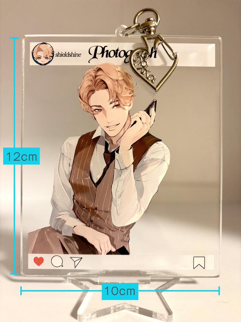 卓上モブレくん5【インスタ風アクリルスタンドキーホルダー12cm】剣木・盾辺