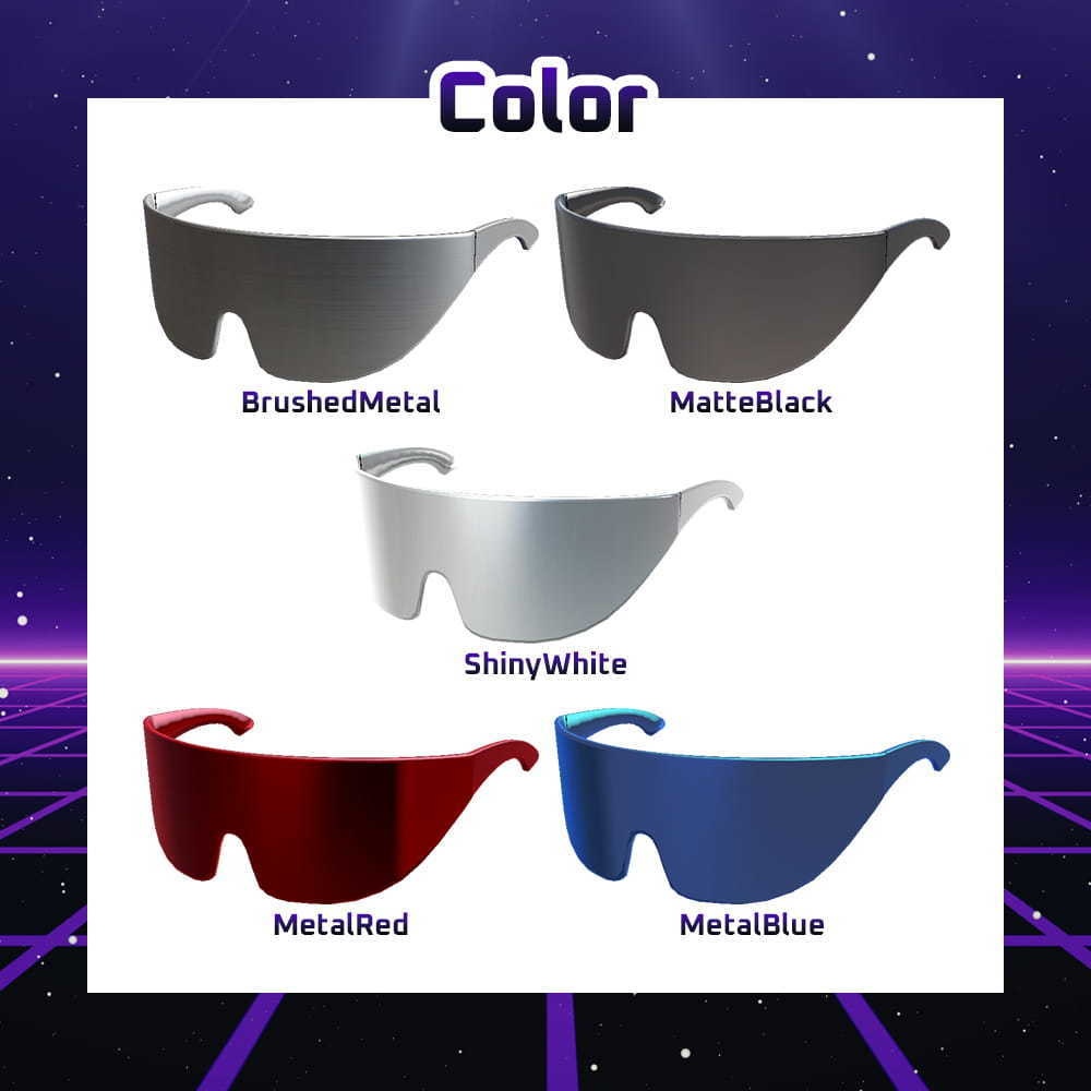 【4アバター対応】メタルバイザー / 3D装飾品