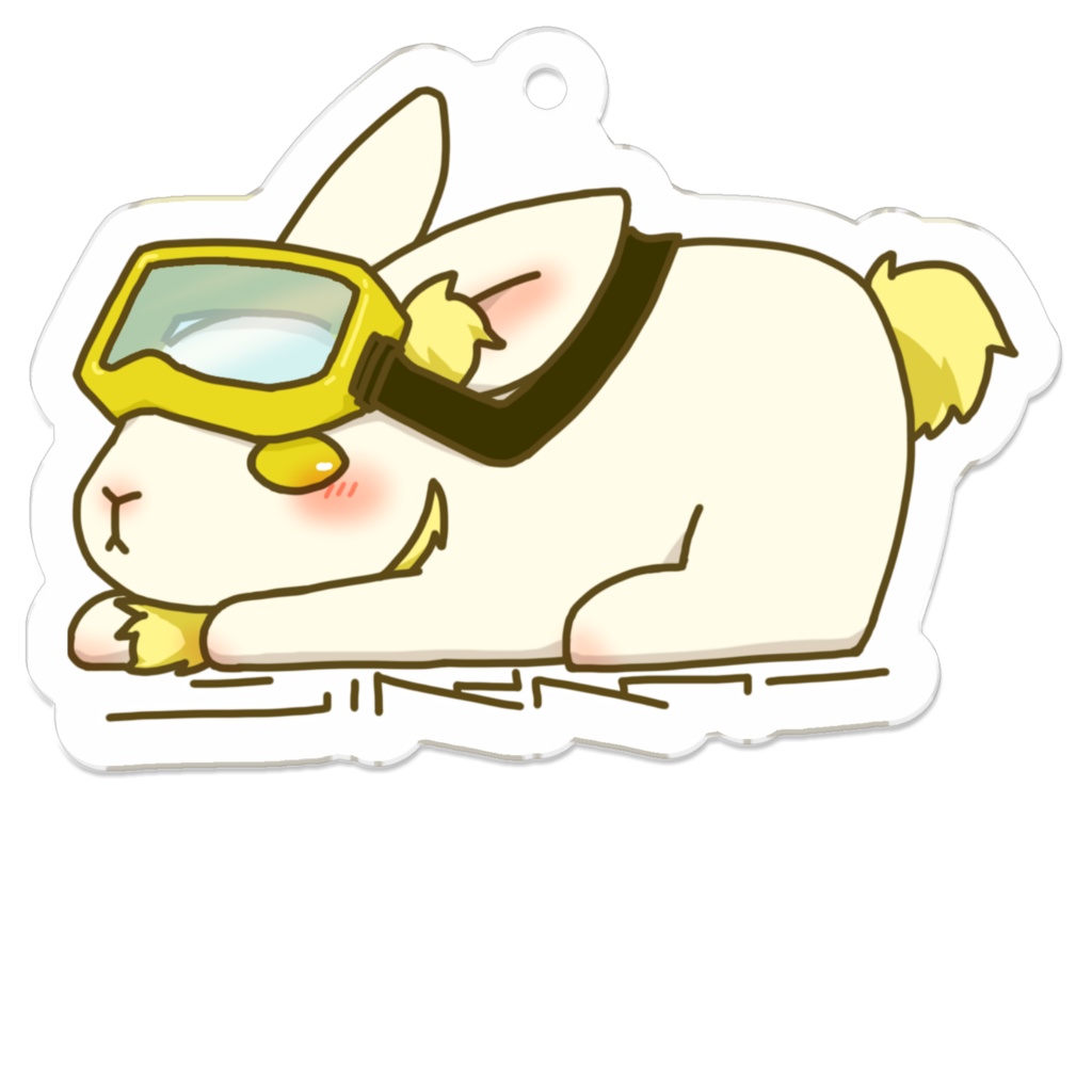 うさぎアクキー（いえろー）