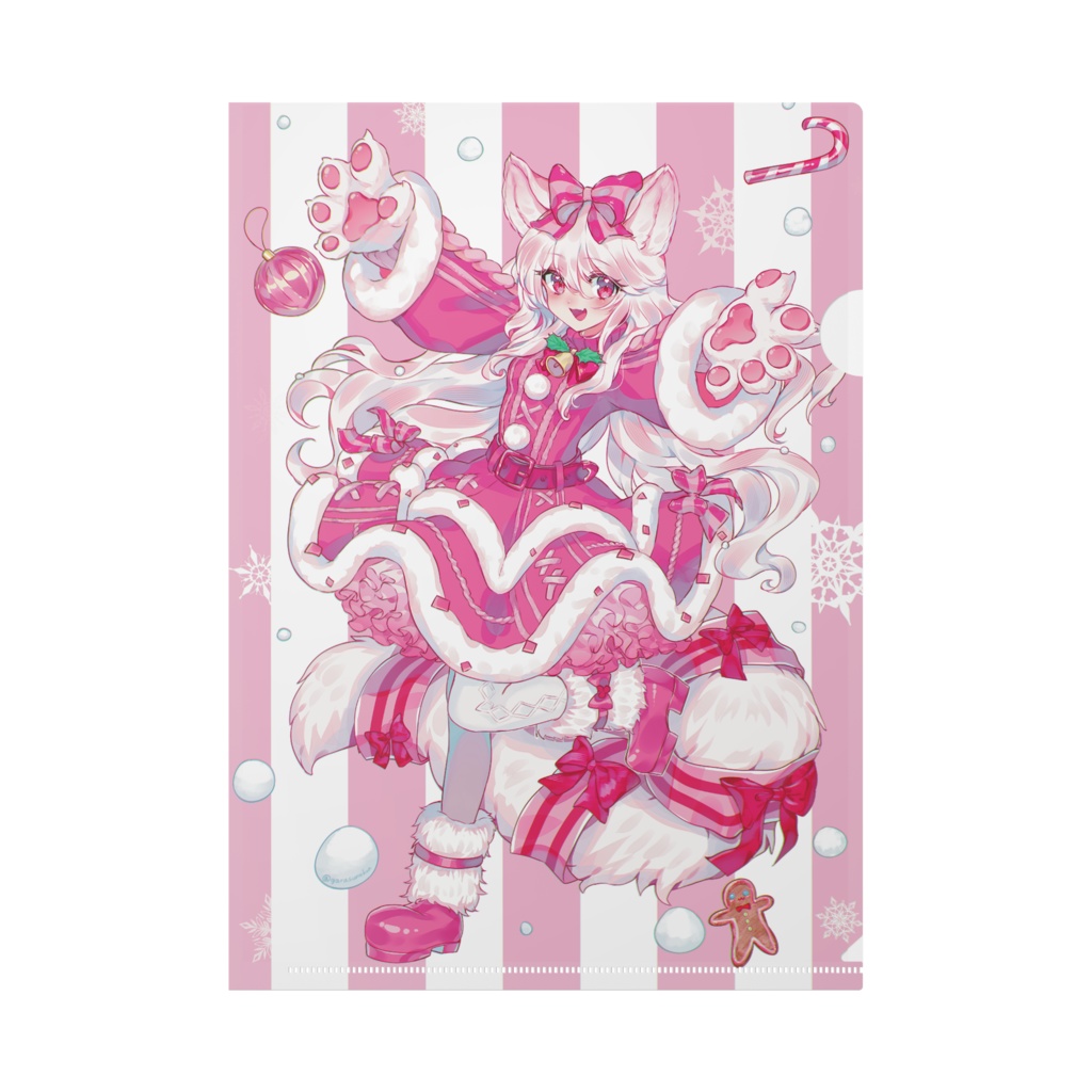 クリスマスきつねちゃんのクリアファイル