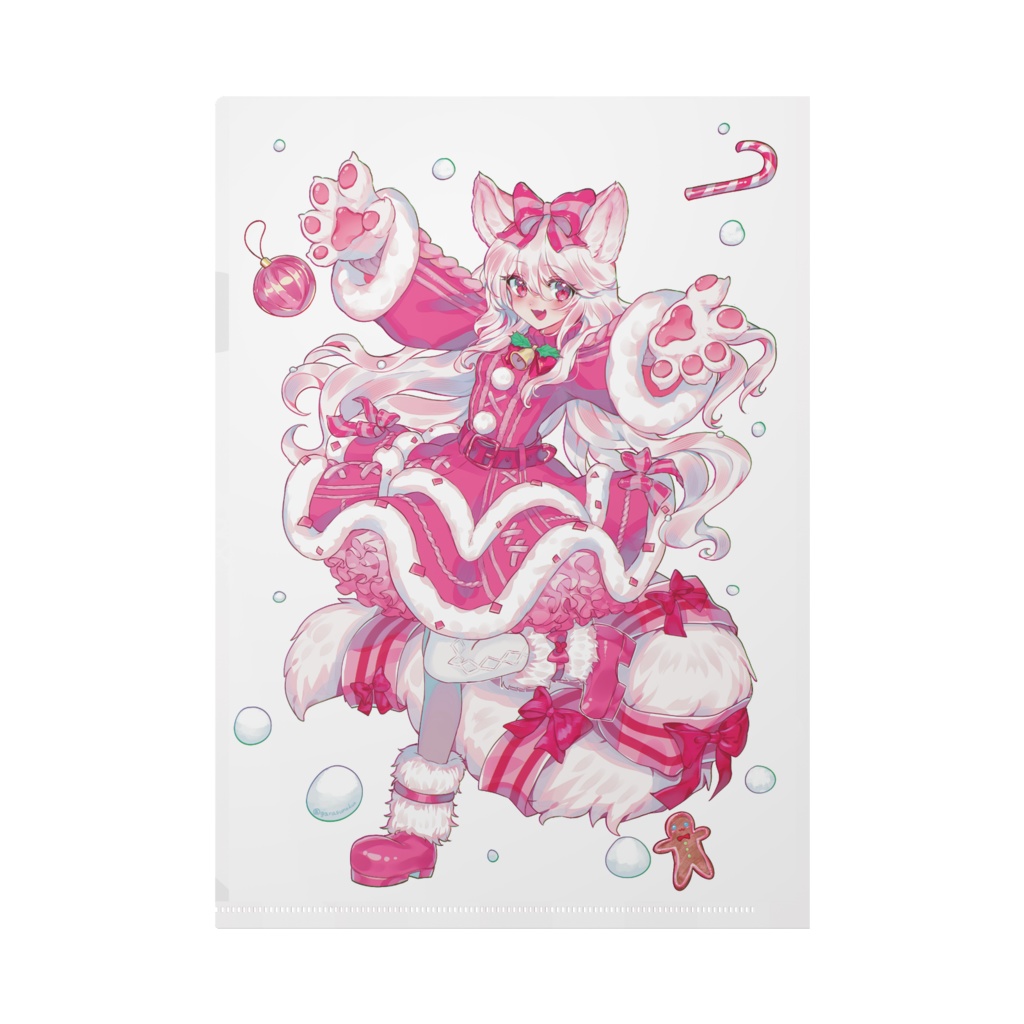 クリスマスきつねちゃんのクリアファイル