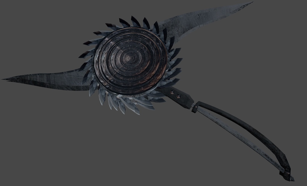 【無料配布】大鎌回転ノコギリ(回転・変形アニメーション付き)(2024/2/12 更新)