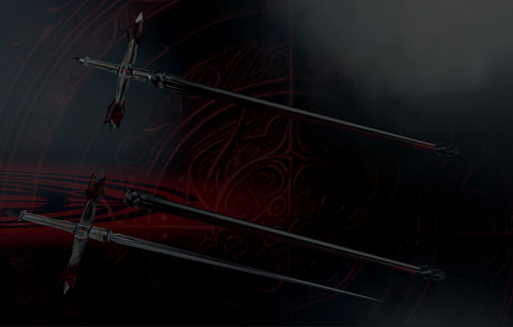 【無料配布】ダークな感じのステッキ(2025.4.6 ノーマルマップ追加)