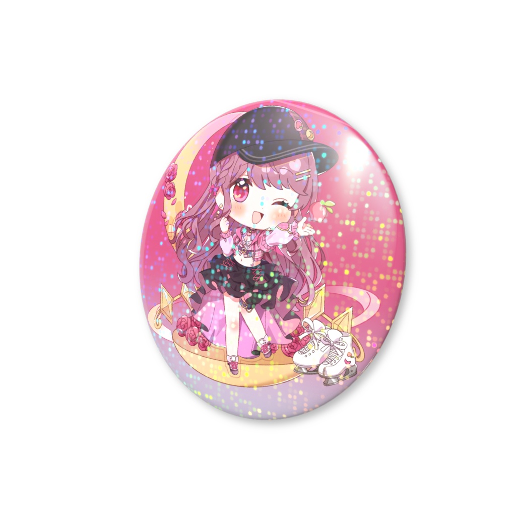誕生日&2周年記念🍑ホログラム缶バッジ