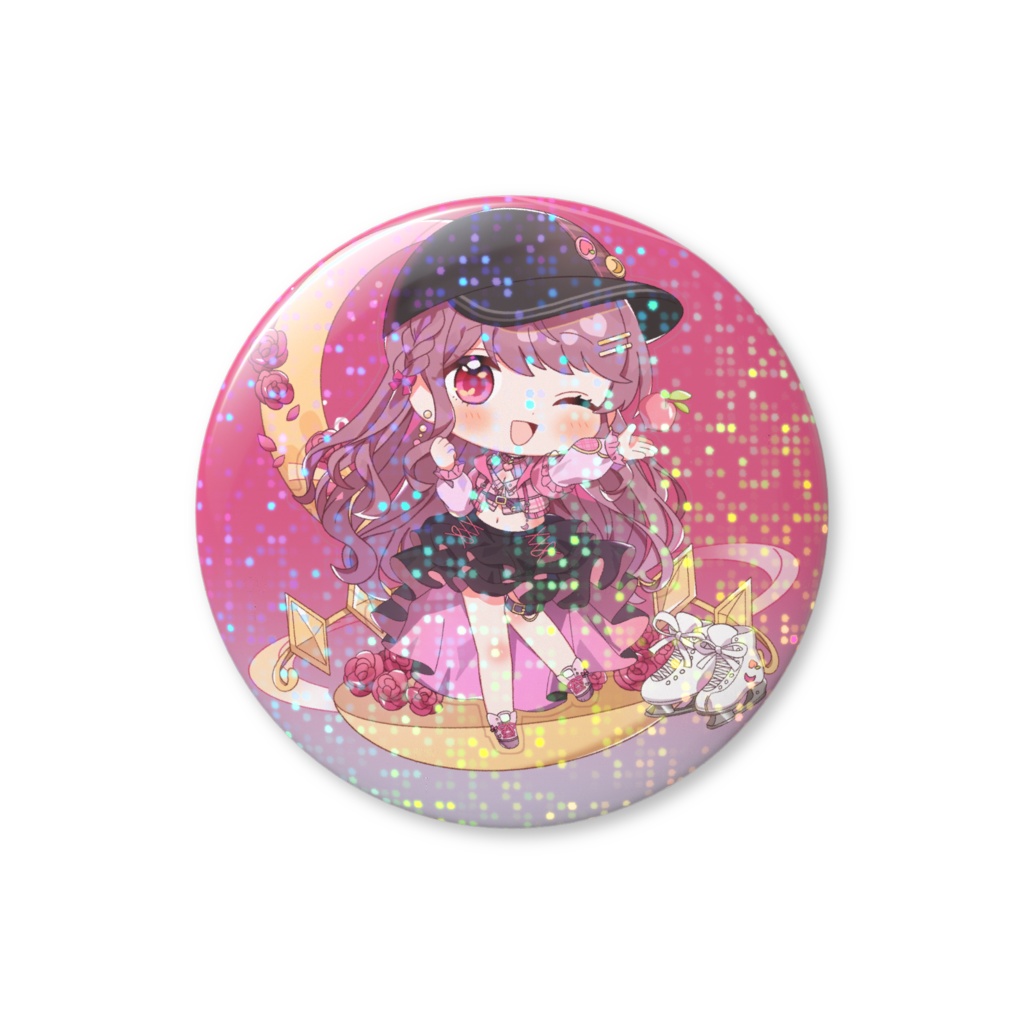 誕生日&2周年記念🍑ホログラム缶バッジ