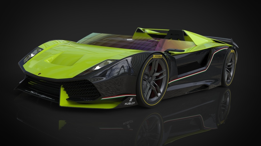 Lamborghini La Barchetta 3Dモデル用 ゲーム、フィルム、3Dプリント