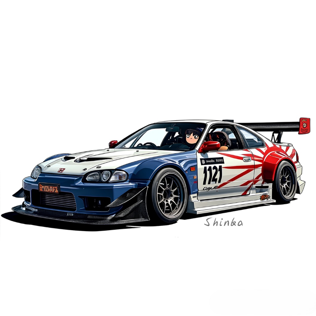 Honda Prelude BB6 coupe No.0001 Illustration Art