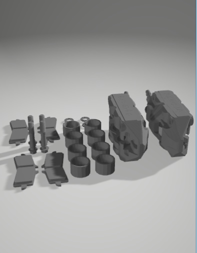 1/12 TAMIYA (BREMBO )ブレンボ モノブロックキャリパー 詳細スケール 1:12 印刷用 3D STL ファイル