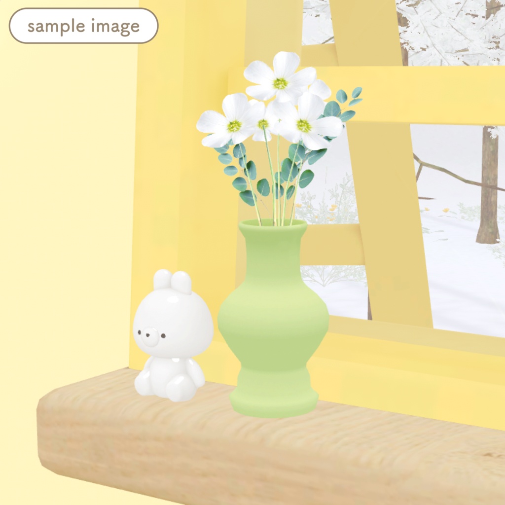 うさぎのぬいぐるみ(つやつやフィギア付き)