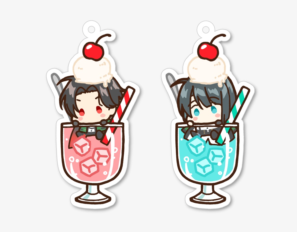 ぶぜまつクリームソーダアクキー