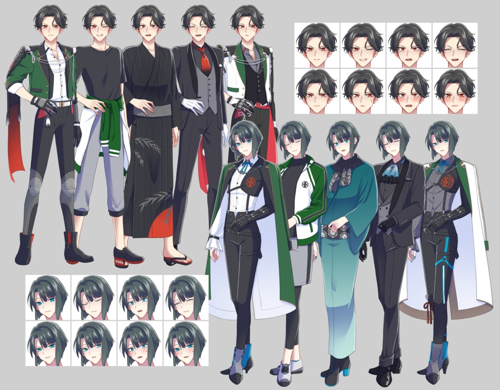 【キャプション必読】刀剣乱舞フリー立ち絵 豊前江・松井江