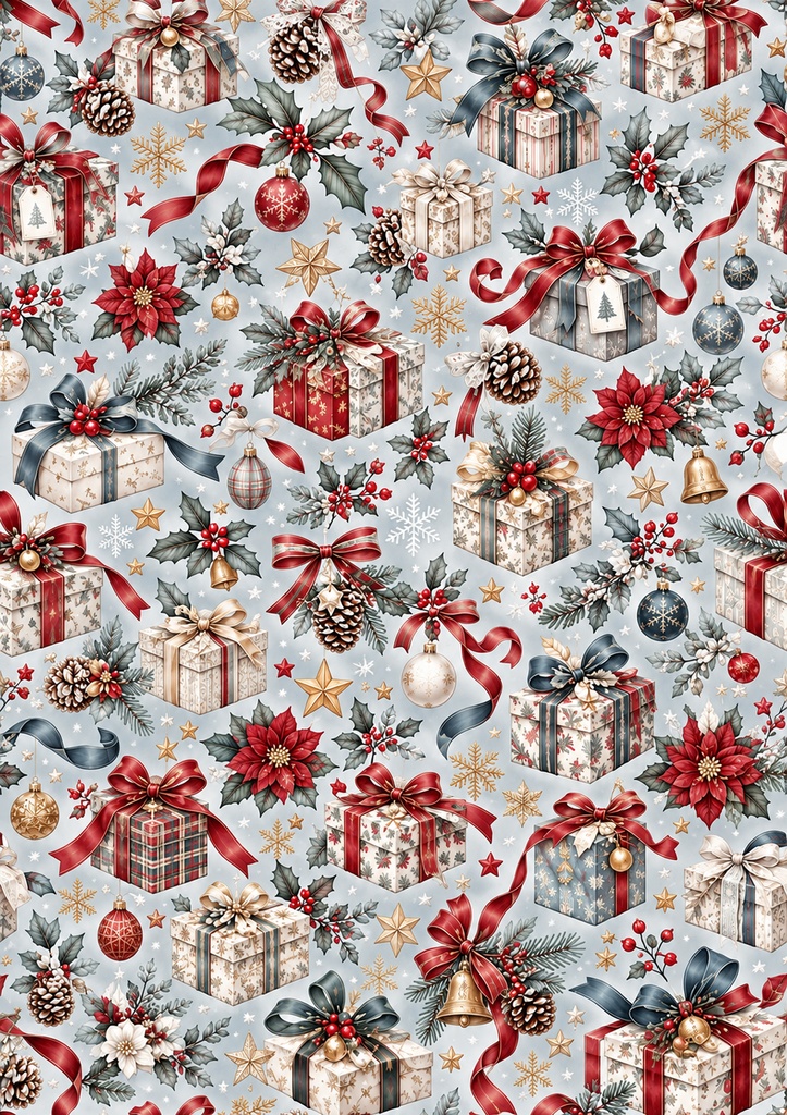 Christmas Vol.1|クリスマス包装紙20枚セット|A3・デジタル素材・デザインペーパー