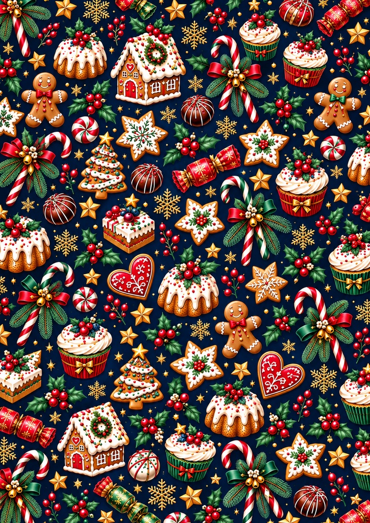 Christmas Vol.1|クリスマス包装紙20枚セット|A3・デジタル素材・デザインペーパー
