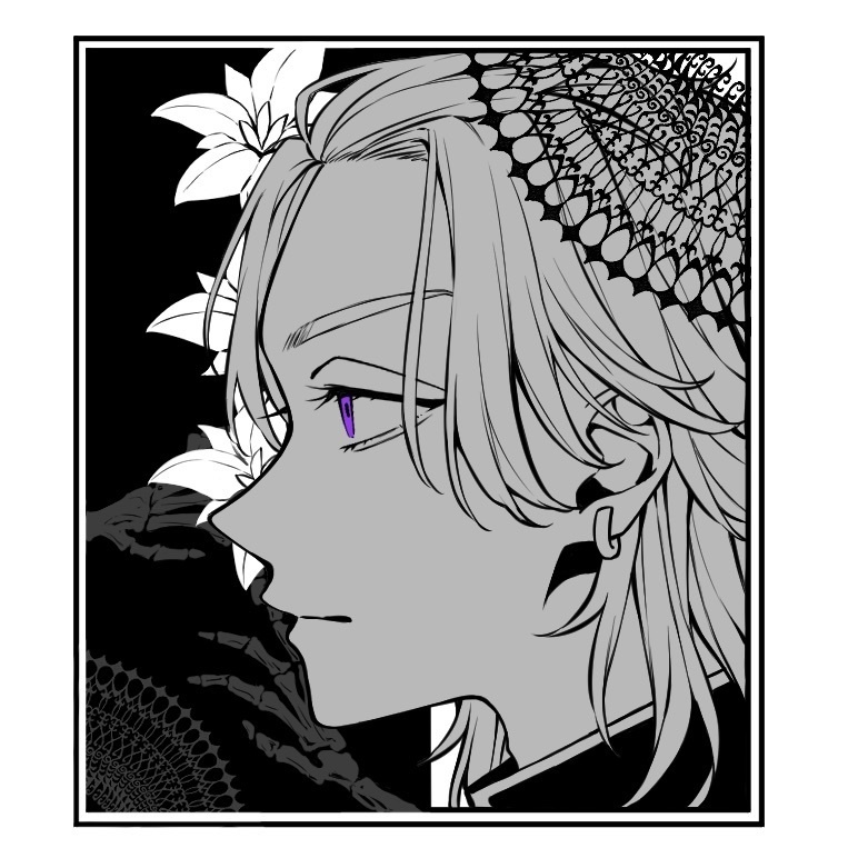 アクキー モノクロ灰谷(2個セット)