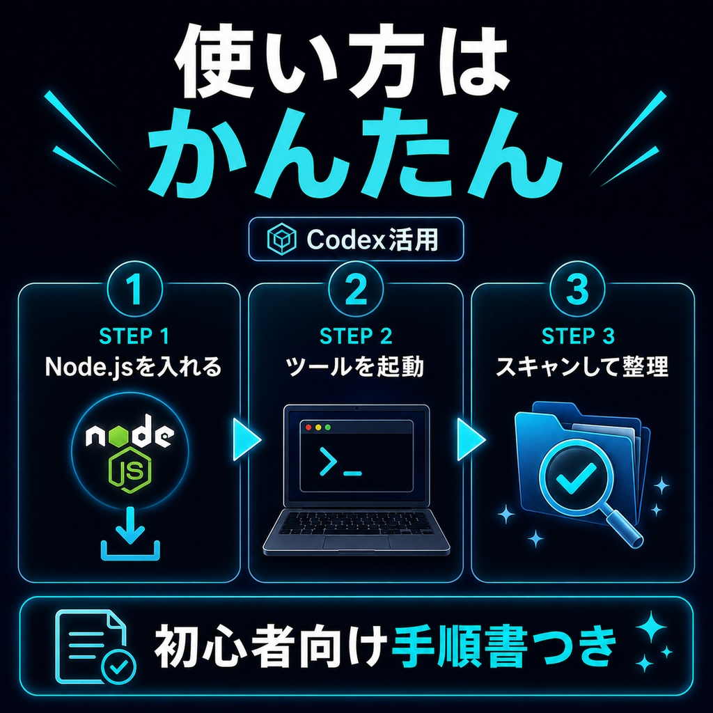 Adobe使用クリエイター向け|Codex用Mac容量整理プロンプト+導入手順つき