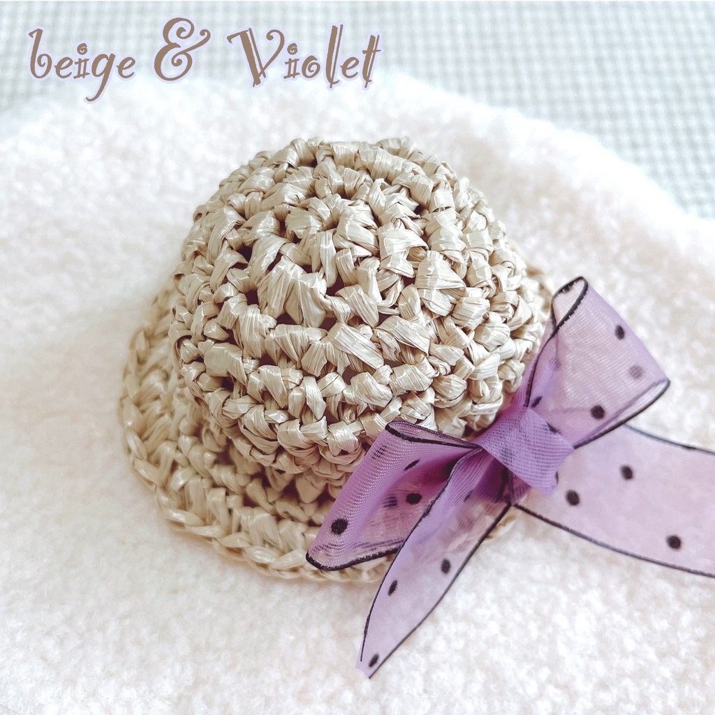 👒夏の帽子(ドットリボン)👒