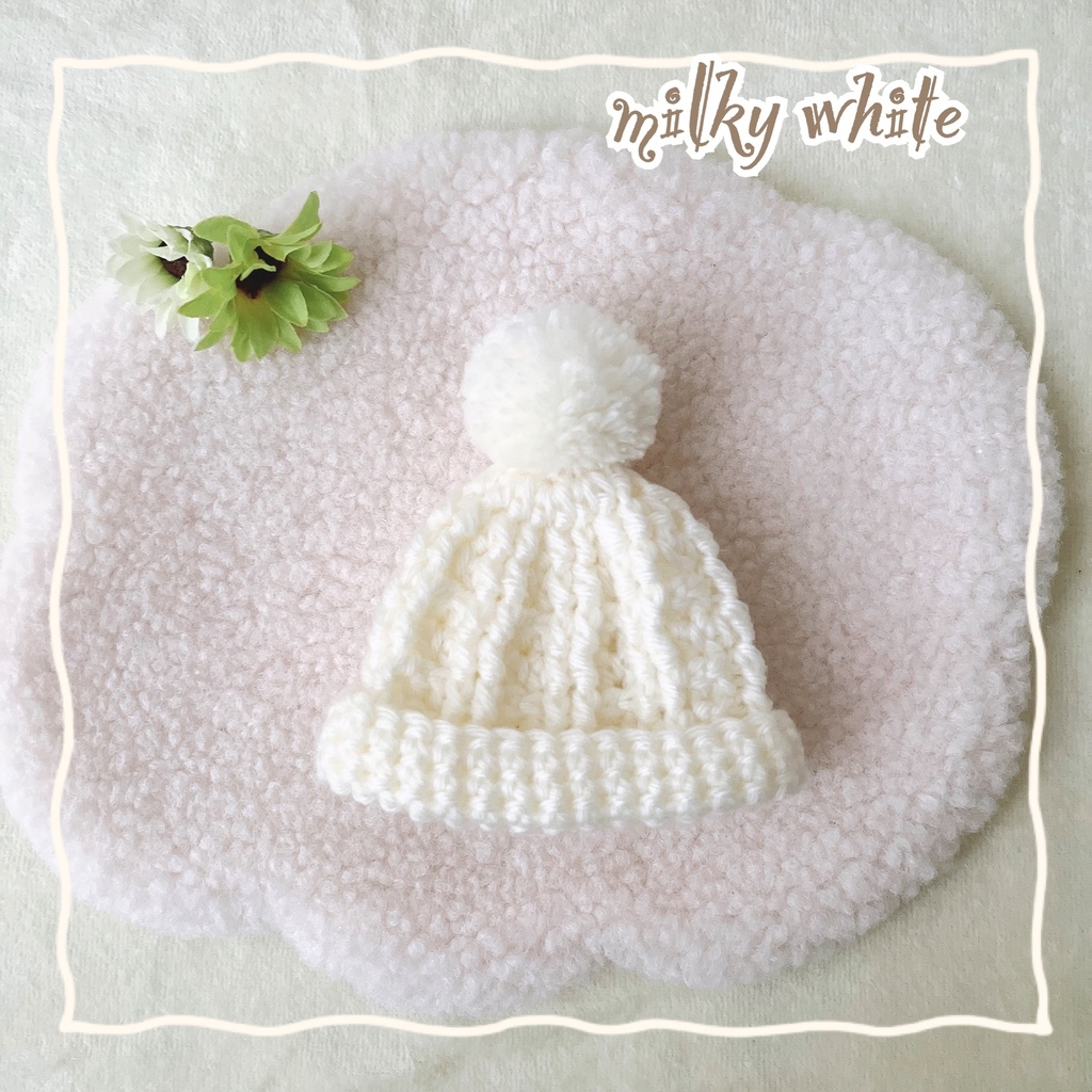 ぬいのざっくり編みニット帽(12㎝ぬい)🧶