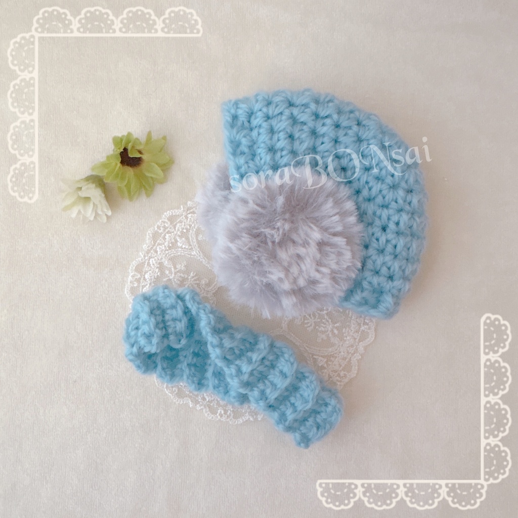 ふわニット帽&スヌード(耳当て)