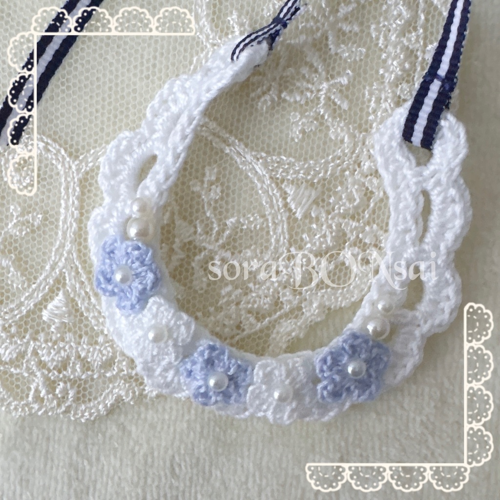 ちみ首飾り〔baby blue & baby pink set〕🌼