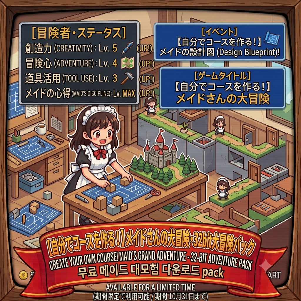 【自分でコースを作る！】メイドさんの大冒険