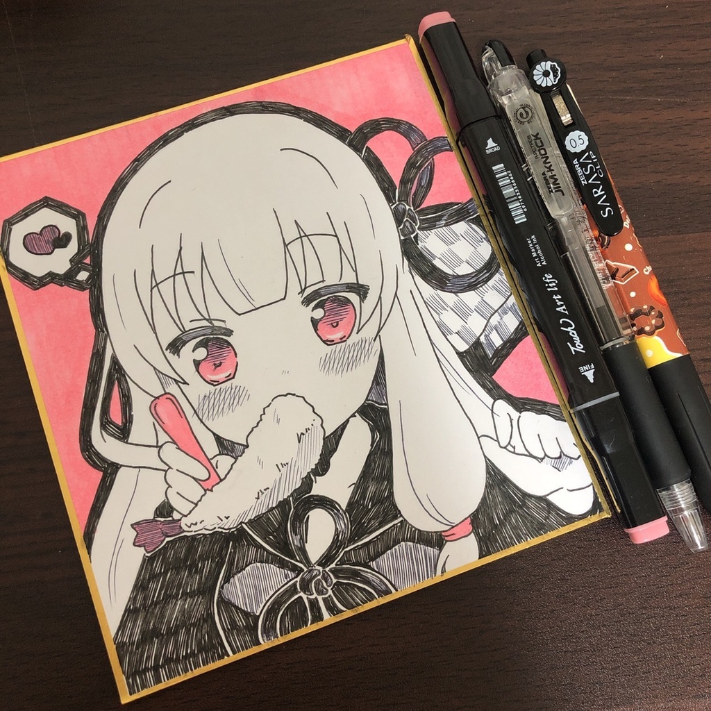 【手描き】琴葉茜　ミニ色紙【1点モノ】