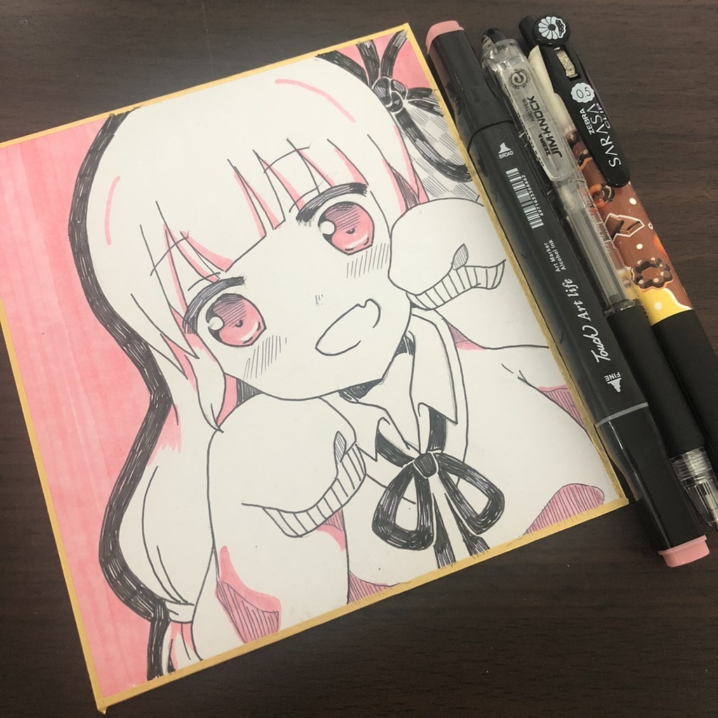 【手描き】琴葉茜　ミニ色紙【1点モノ】