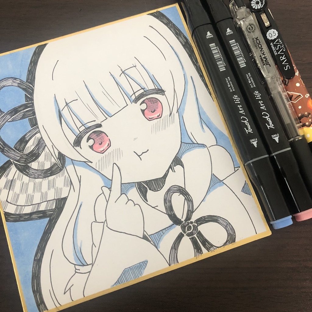 【手描き】琴葉葵　ミニ色紙【1点モノ】