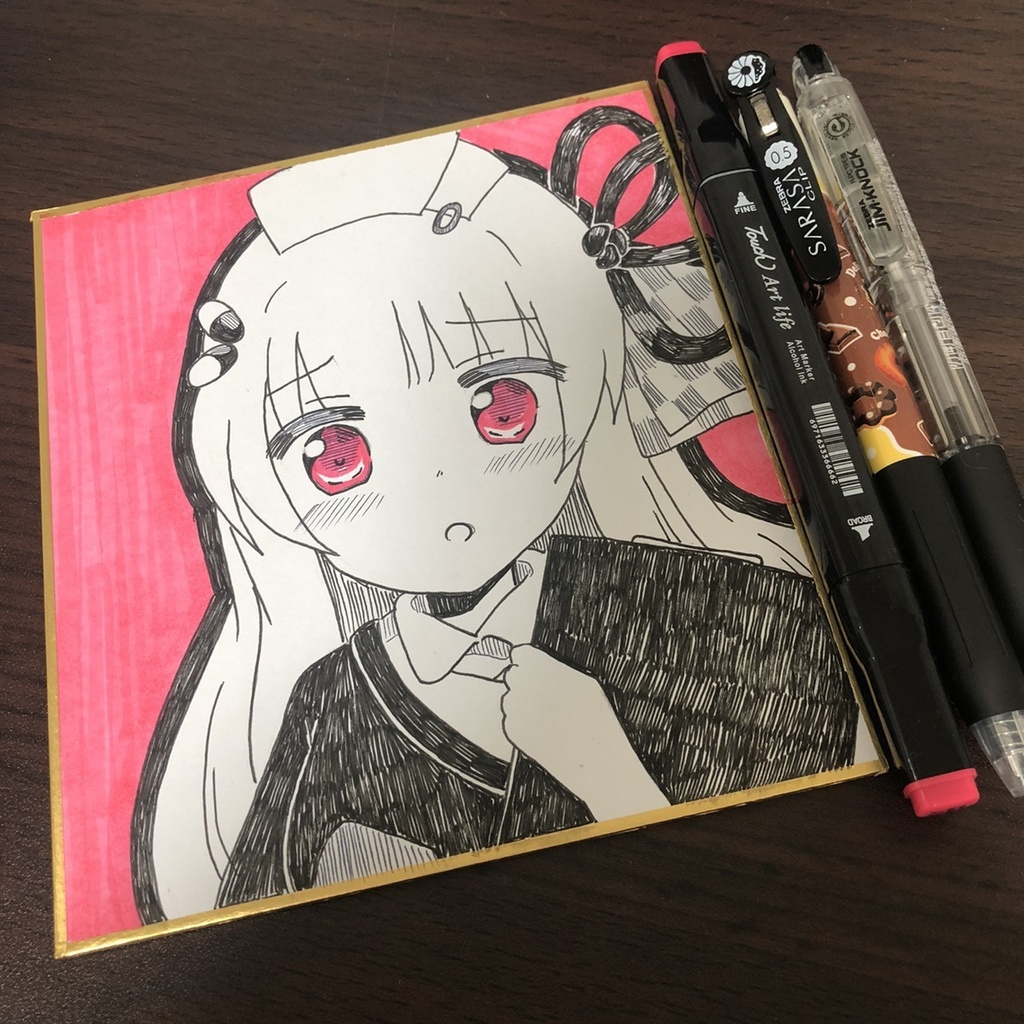 【手描き】琴葉茜　ミニ色紙【1点モノ】