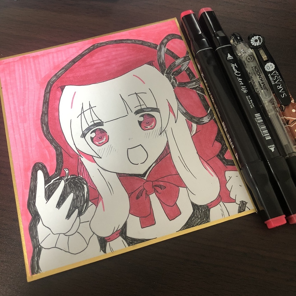 【手描き】琴葉茜　ミニ色紙【1点モノ】