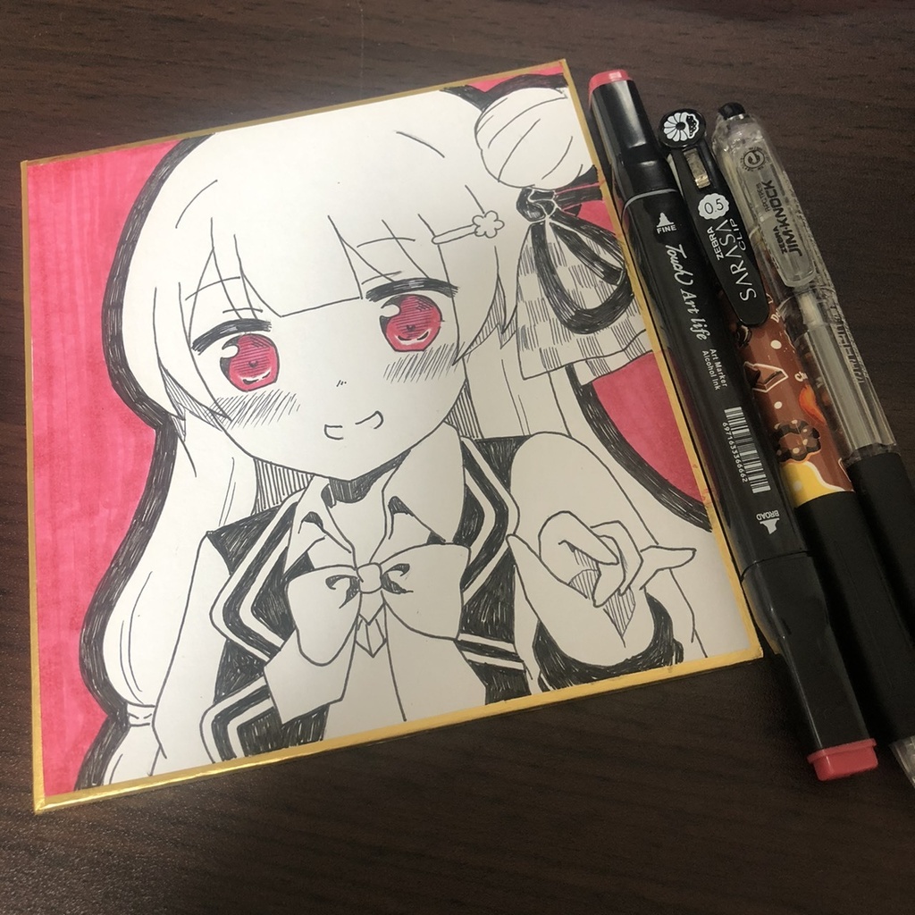 【手描き】琴葉茜　ミニ色紙【1点モノ】