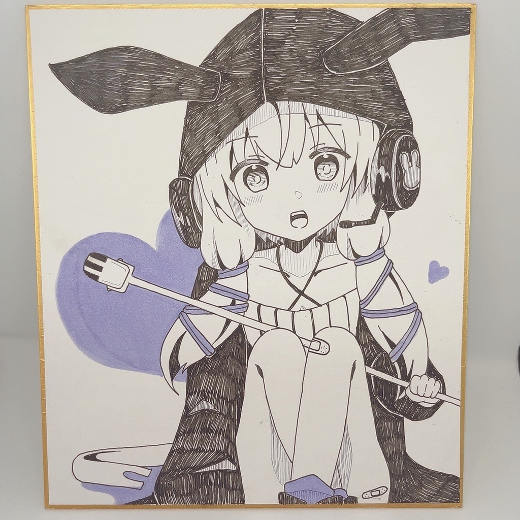 【手描き色紙】結月ゆかり　中色紙