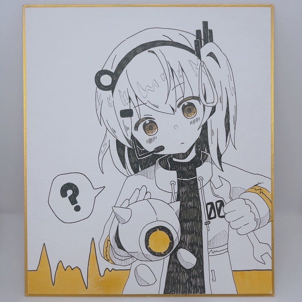 【手描き色紙】足立レイ　中色紙