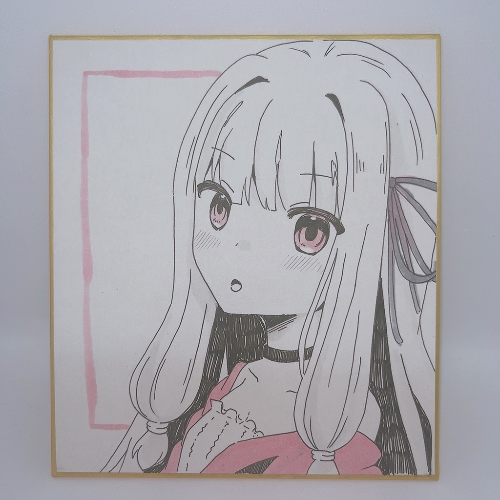 【手書き】琴葉茜　ミニ色紙【1点もの】