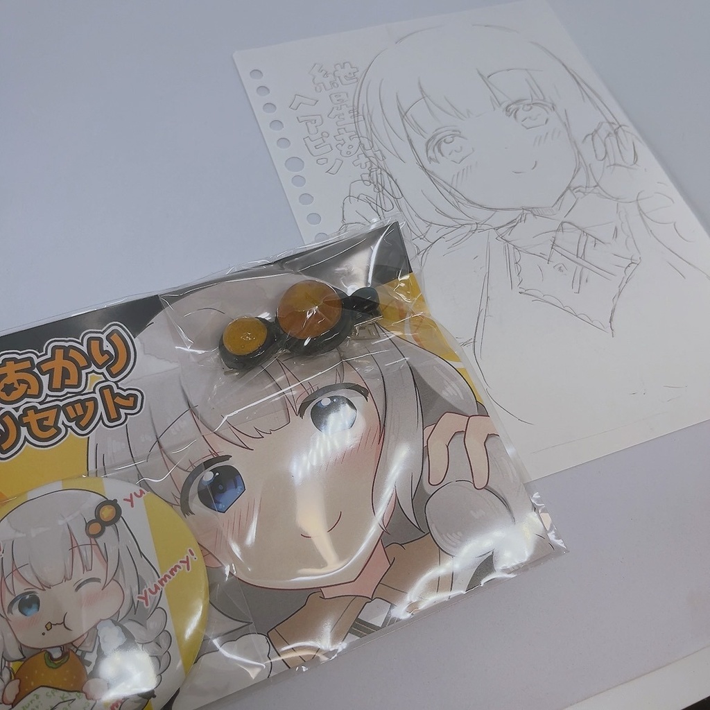【パッケージ原画付き】紲星あかり髪飾りセット【1点もの】