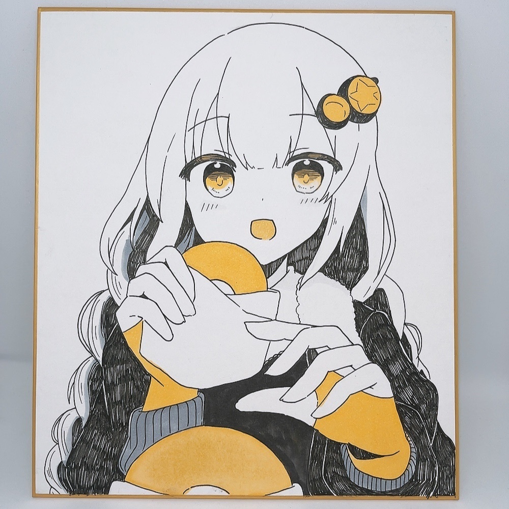 【手描き色紙】紲星あかり　中色紙