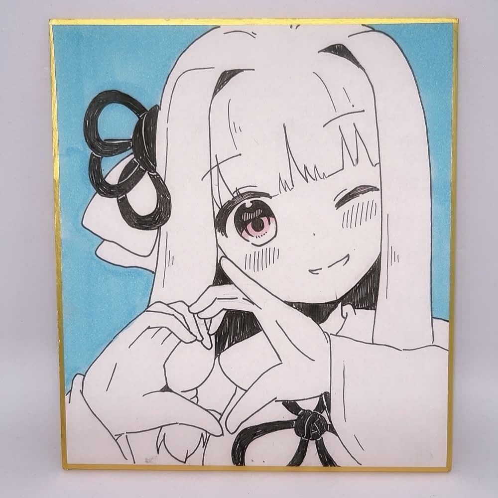 【手書き】琴葉葵　ミニ色紙【1点もの】