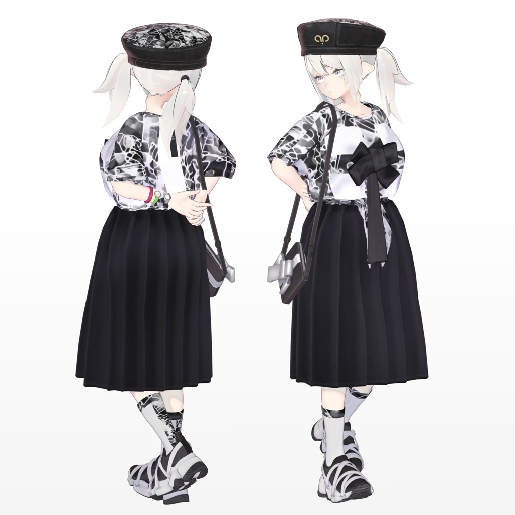 【12アバター対応】RibbonShirt - リボンシャツ【VRC想定衣装】