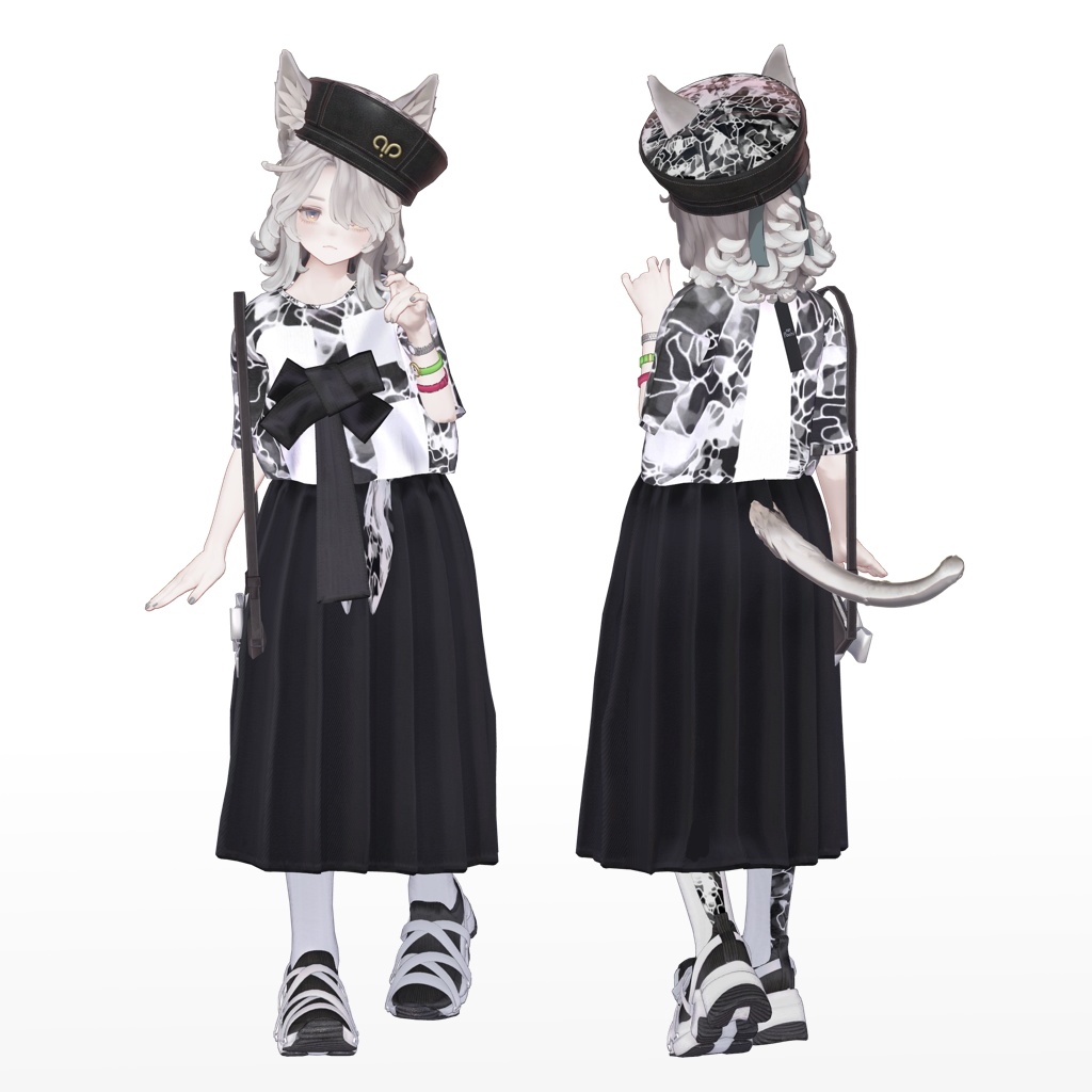 【12アバター対応】RibbonShirt - リボンシャツ【VRC想定衣装】