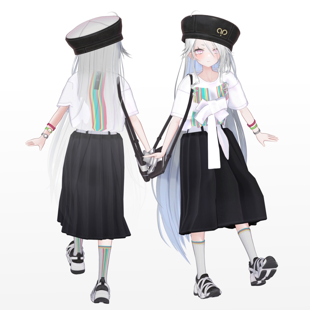 【12アバター対応】RibbonShirt - リボンシャツ【VRC想定衣装】